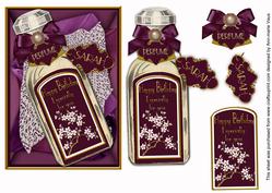 Vintage Purple Birthday Perfume Decoupage for Sarah