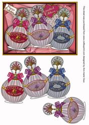 Perfume Trio Gift Box Birthday Decoupage Sheet