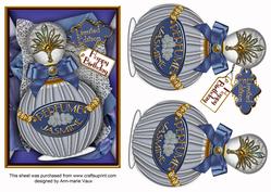 Blue Jasmine Perfume Bottle Birthday Decoupage Step-by-step
