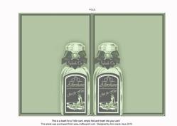 Aftershave Splash on Green Muted 7x5inch Card Insert