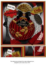 Burlesque Perfume 18th Birthday 8in Picture Topper Sheet