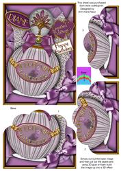 Lavender Perfume Diane Birthday 7x5in Scallop Bottom Stacker