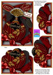 Burlesque Perfume Helen Birthday 7x5 Scallop Bottom Stacker