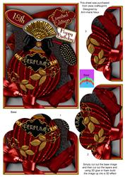 Burlesque Perfume 18th Birthday 7x5in Scallop Bottom Stacker