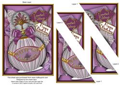 Lavender Birthday Perfume 7x5in Duo Triange Stacker