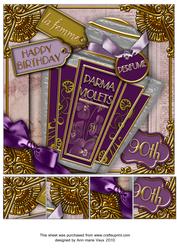 Parma Violets Perfume 90th Birthday 8in Picture Sheet