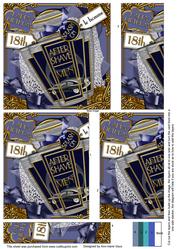 Art Deco Mens Aftershave 18th Birthday One Side Stacker
