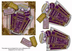 Parma Violets Birthday Perfume Step by Step Decoupage Sheet