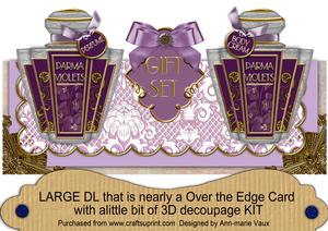 Parma Violets Perfume Large Dl Ote Decoupage Card Kit