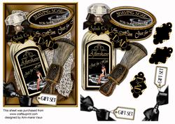 Dads Shaving Gift Box Decoupage Step-by-step