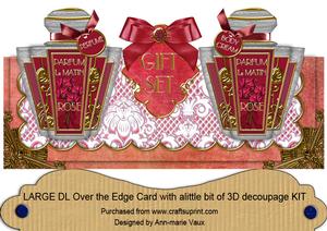 Rose Matin Perfume Set Large Dl Ote with Decoupage Card Kit