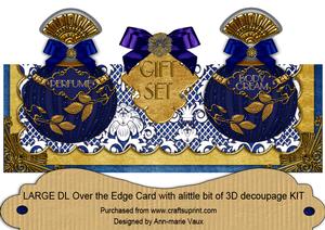 Blue Sapphire Perfumes Large Dl Ote with Decoupage Card Kit
