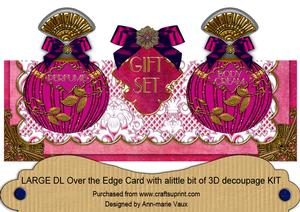 Pink Sapphire Perfumes Large Dl Ote with Decoupage Card Kit
