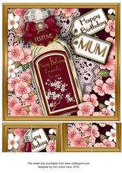 Blossom Perfume Mum Birthday 8in Picture Sheet