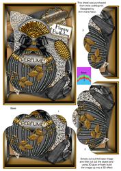Silver Perfume Birthday Scallop Bottom 7x5in Stacker