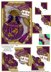 Amethsyt Perfume Mum 7x5in Scalloped Duo Corner Stacker