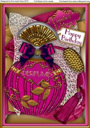 Pink Sapphire Birthday Perfume A4 Picture Sheet