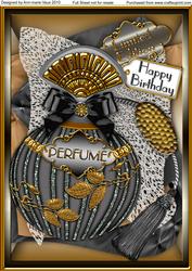 Silver Birthday Perfume A4 Picture Sheet