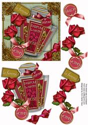 Art Deco Rose Perfume Mother Decoupage Step-bystep
