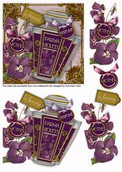 Art Deco Violets Perfume Mother Decoupage Step-bystep