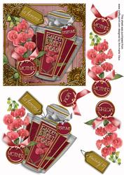 Art Deco Sweet Peas Perfume Mother Decoupage Step-bystep