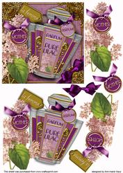 Art Deco Pure Lilac Perfume Mother Decoupage Step-bystep