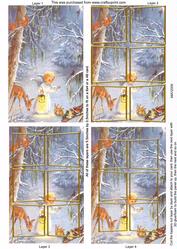 Angels in Animal Woods 3D Card Panels