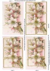 Christmas Roses 3D Card Panels