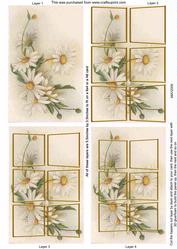 Old Daisies 3D Card Panel