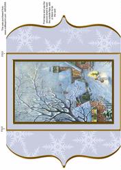 Angels Liting the Village Bracket Card