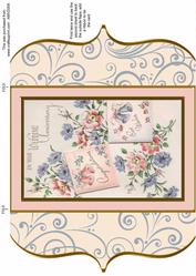 Floral Anniversary Wishes Bracket Card