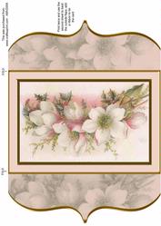Christmas Roses Bracket Card