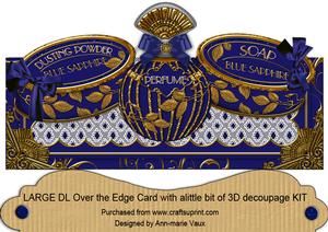 Blue Sapphire Perfume, Soap, Powder Large Dl Ote Card Kit