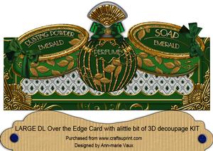 Emerald Perfume, Soap, Powder Large Dl Ote Card Kit