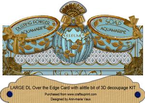 Aquamarine Perfume, Soap, Powder Large Dl Ote Card Kit