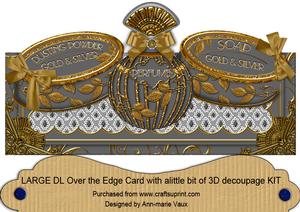Silver Gold Perfume, Soap, Powder Large Dl Ote Card Kit