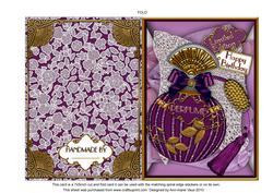 Amethyst Perfume 7x5inch Folded Quick Card