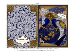 Blue Sapphire Perfume 7x5inch Folded Quick Card