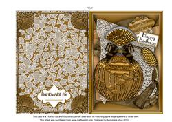 Gold Perfume 7x5inch Folded Quick Card