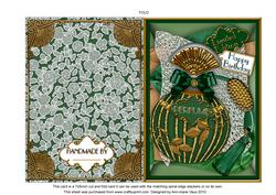 Emerald Perfume 7x5inch Folded Quick Card