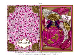 Pink Sapphire Perfume 7x5inch Folded Quick Card