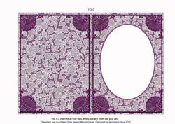 Amethyst Perfume 7x5in Half Lace Insert for Cards