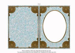 Aquamarine Perfume 7x5in Half Lace Insert for Cards