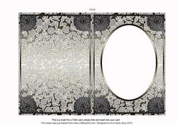 Silver Perfume 7x5in Half Lace Insert for Cards
