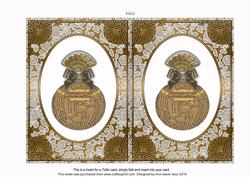Gold Perfume 7x5in Fancy Insert for Cards