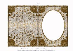 Gold Perfume 7x5in Half Lace Insert for Cards