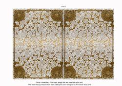 Gold Perfume 7x5in Lace Insert for Cards