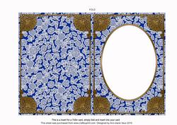 Blue Sapphire Perfume 7x5in Half Lace Insert for Cards