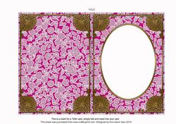 Pink Sapphire Perfume 7x5in Half Lace Insert for Cards