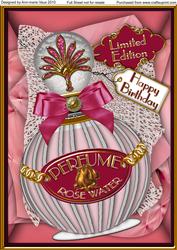 Rose Water Perfume Birthday A4 Picture Sheet
